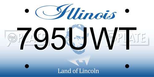795UWT Illinois License Plate