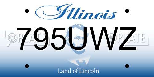 795UWZ Illinois License Plate