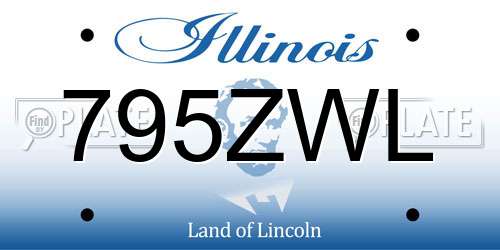 795ZWL Illinois License Plate