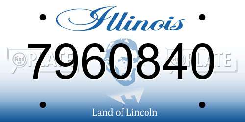 7960840 Illinois License Plate