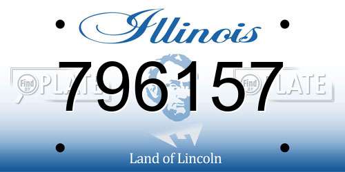 796157 Illinois License Plate