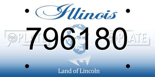 796180 Illinois License Plate
