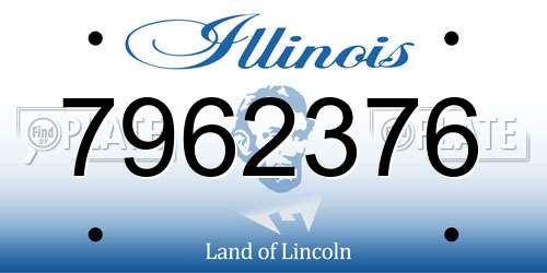 7962376 Illinois License Plate