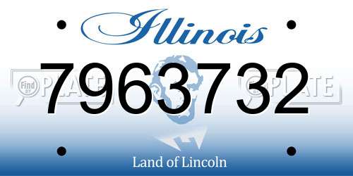 7963732 Illinois License Plate
