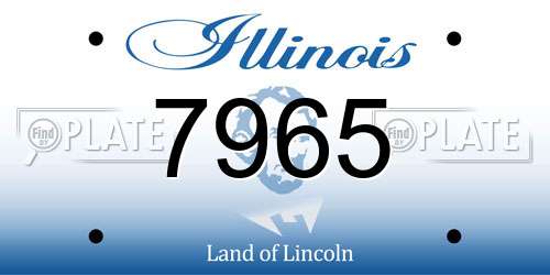7965 Illinois License Plate