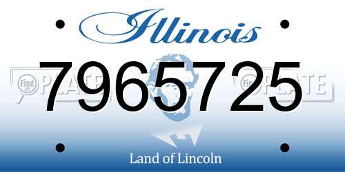 7965725 Illinois License Plate