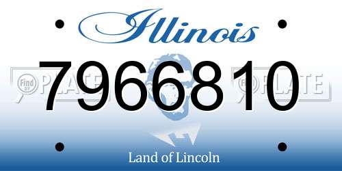 7966810 Illinois License Plate