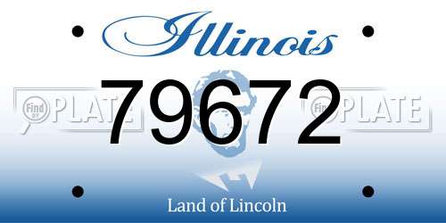 79672 Illinois License Plate