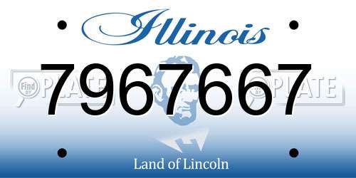 7967667 Illinois License Plate