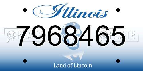 7968465 Illinois License Plate