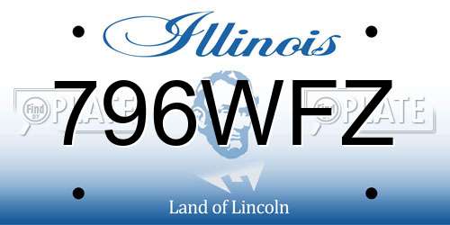 796WFZ Illinois License Plate