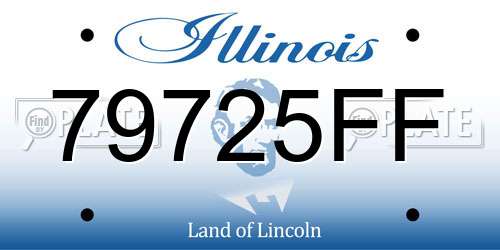 79725FF Illinois License Plate