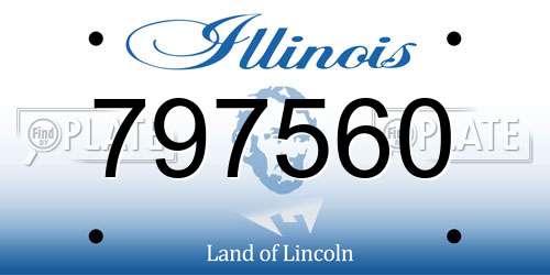 797560 Illinois License Plate