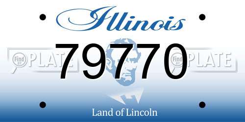 79770 Illinois License Plate