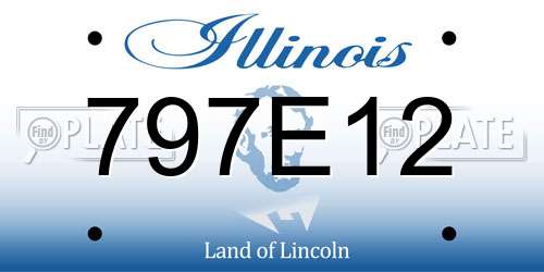 797E12 Illinois License Plate