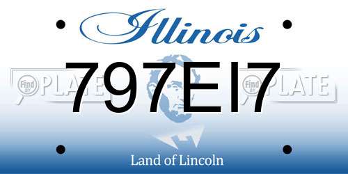 797EI7 Illinois License Plate
