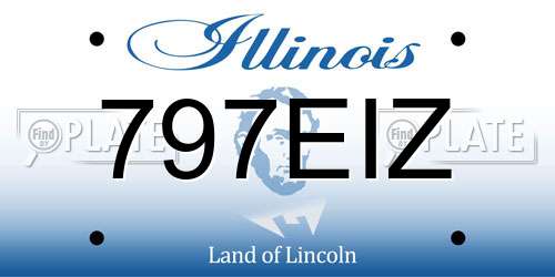 797EIZ Illinois License Plate