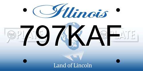 797KAF Illinois License Plate