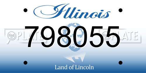 798055 Illinois License Plate