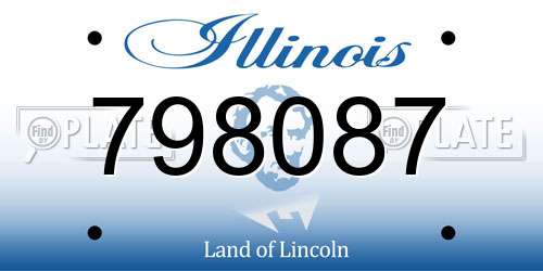 798087 Illinois License Plate