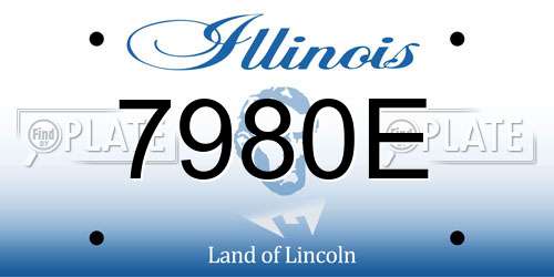 7980E Illinois License Plate
