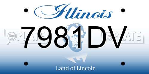 7981DV Illinois License Plate