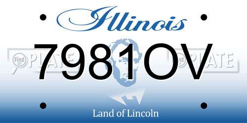 7981OV Illinois License Plate
