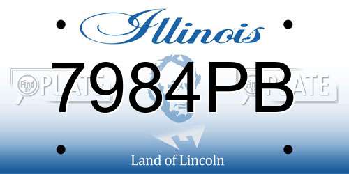 7984PB Illinois License Plate