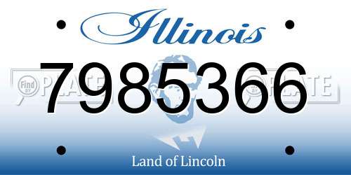 7985366 Illinois License Plate