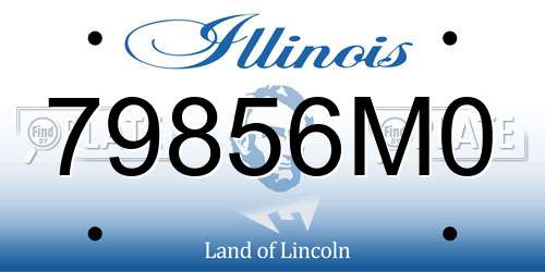 79856M0 Illinois License Plate