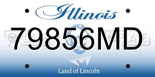79856MD Illinois License Plate