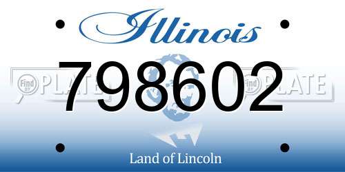 798602 Illinois License Plate