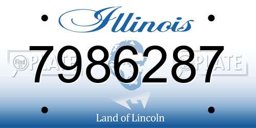 7986287 Illinois License Plate