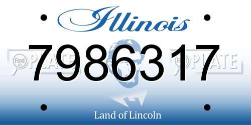 7986317 Illinois License Plate