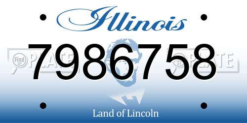7986758 Illinois License Plate