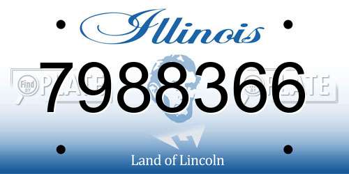 7988366 Illinois License Plate