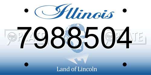 7988504 Illinois License Plate