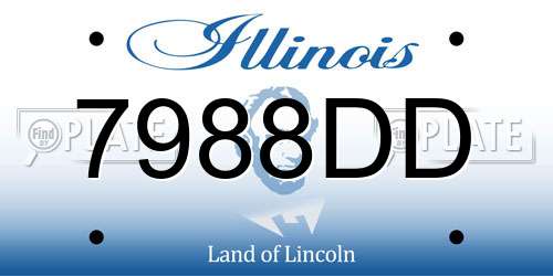 7988DD Illinois License Plate