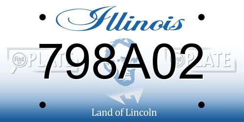 798A02 Illinois License Plate