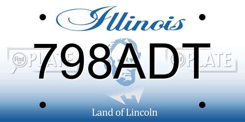 798ADT Illinois License Plate