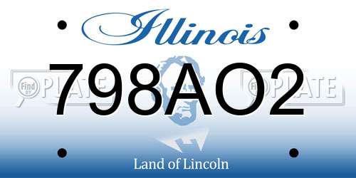 798AO2 Illinois License Plate