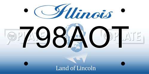 798AOT Illinois License Plate