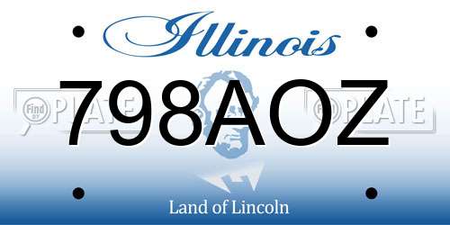 798AOZ Illinois License Plate
