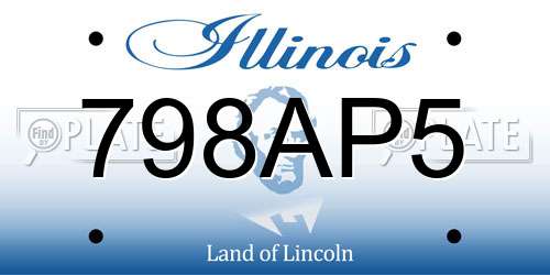 798AP5 Illinois License Plate