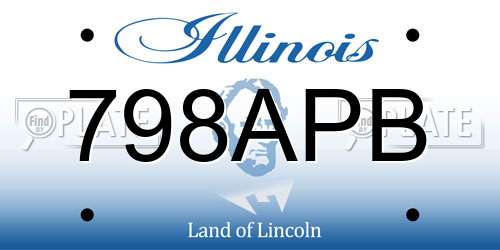 798APB Illinois License Plate