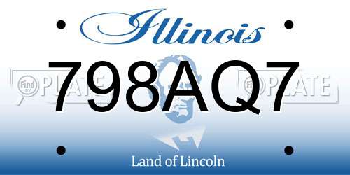 798AQ7 Illinois License Plate