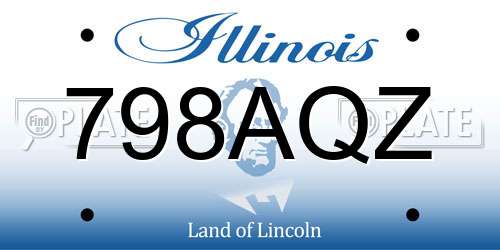 798AQZ Illinois License Plate