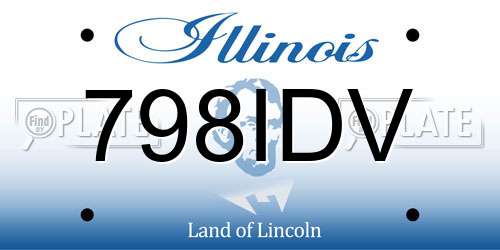 798IDV Illinois License Plate