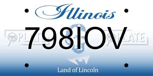 798IOV Illinois License Plate