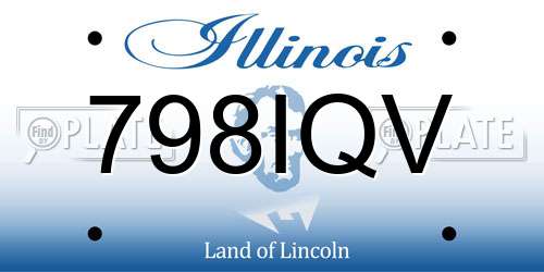 798IQV Illinois License Plate